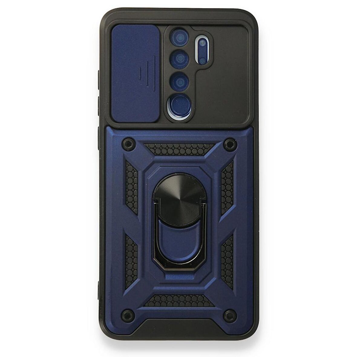 Smcase Xiaomi Redmi Note 8 Pro Kılıf Kamera Korumalı Yüzüklü Tank Pars Silikon