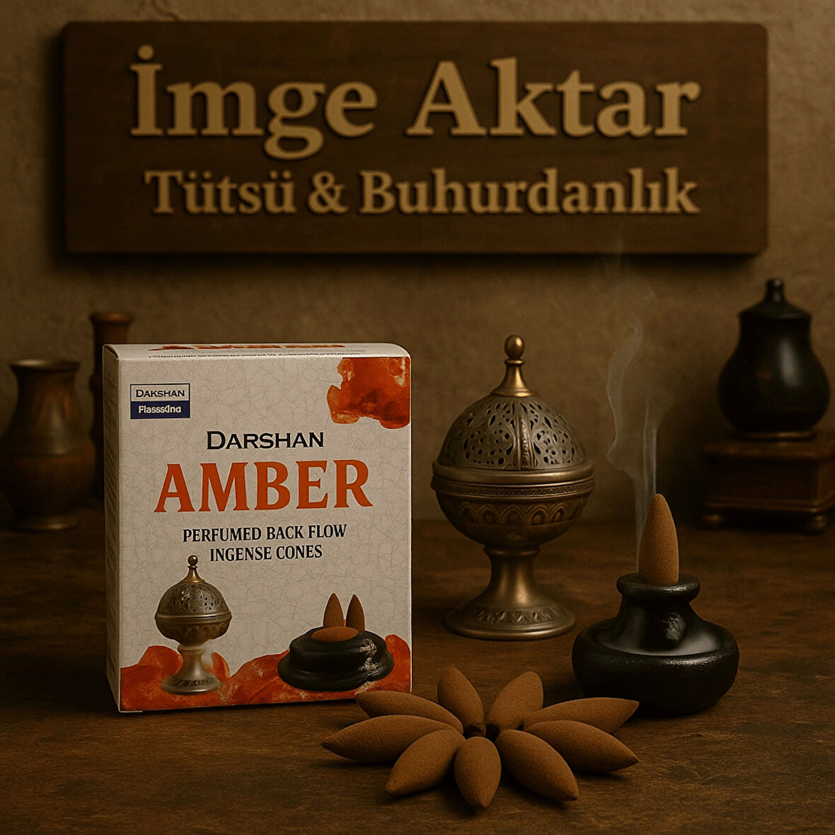Darshan İncense Amber Geri Akış Tütsü 10 Adet