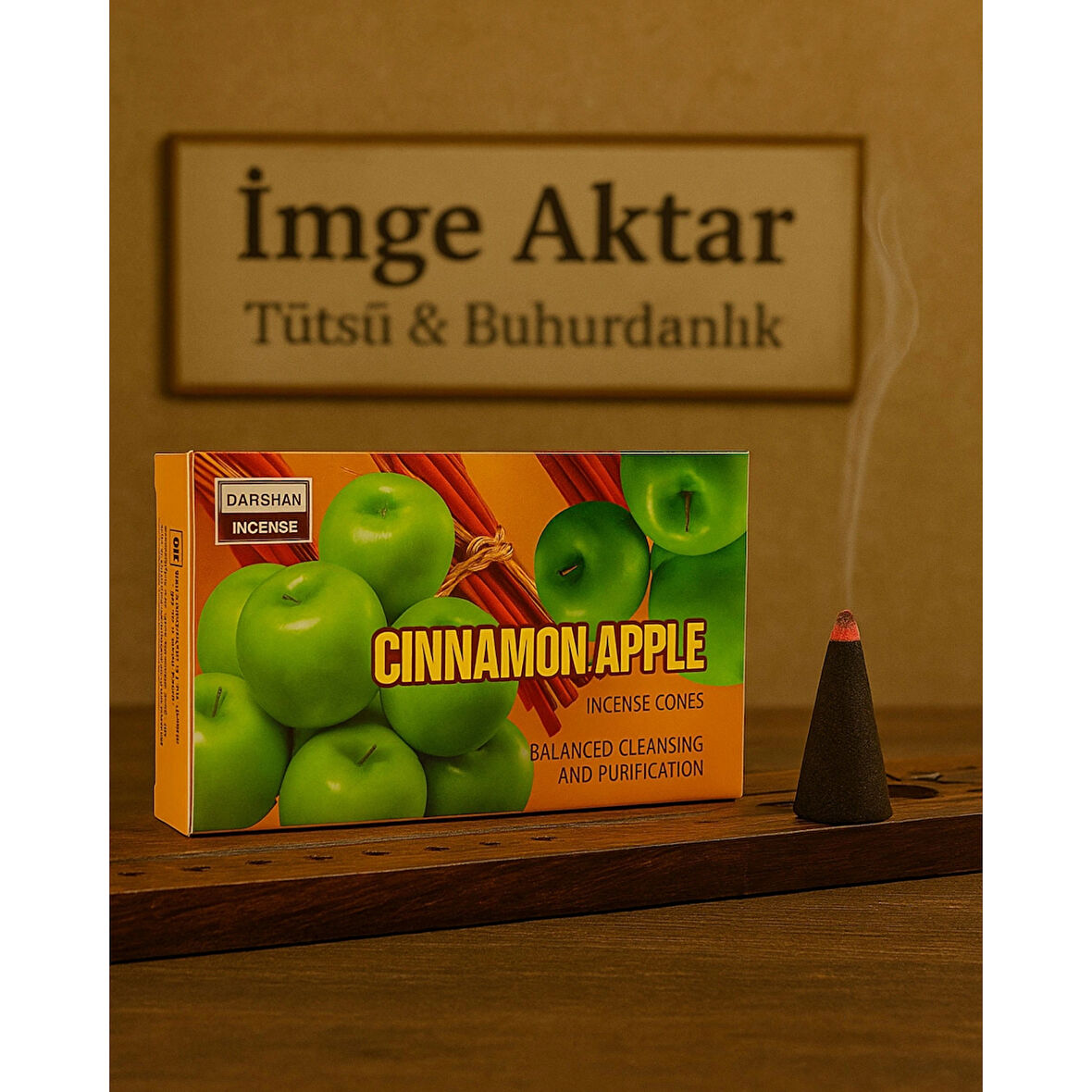 Cinnamon&Apple Tarçın&Elma Konik Tütsü 10 Adet