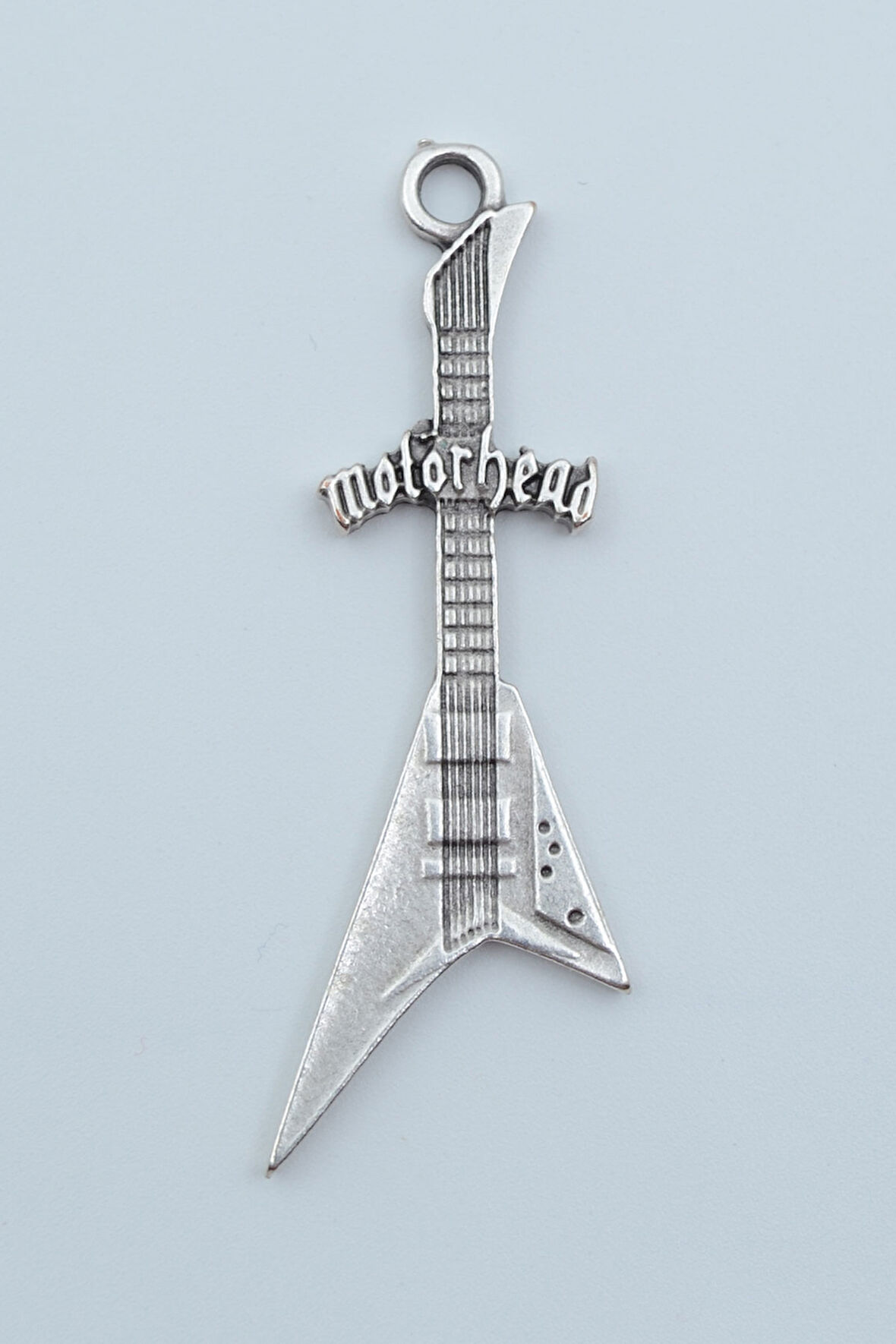 Motorhead Elektro Gitar Gümüş Kaplama Kolye Ucu