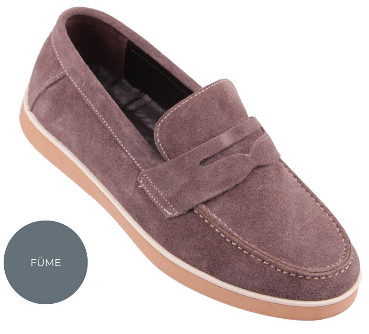Velmo Hakiki Süet Deri Erkek Loafer Ayakkabı 1314 – Lacivert | Siyah | Kum | Füme 