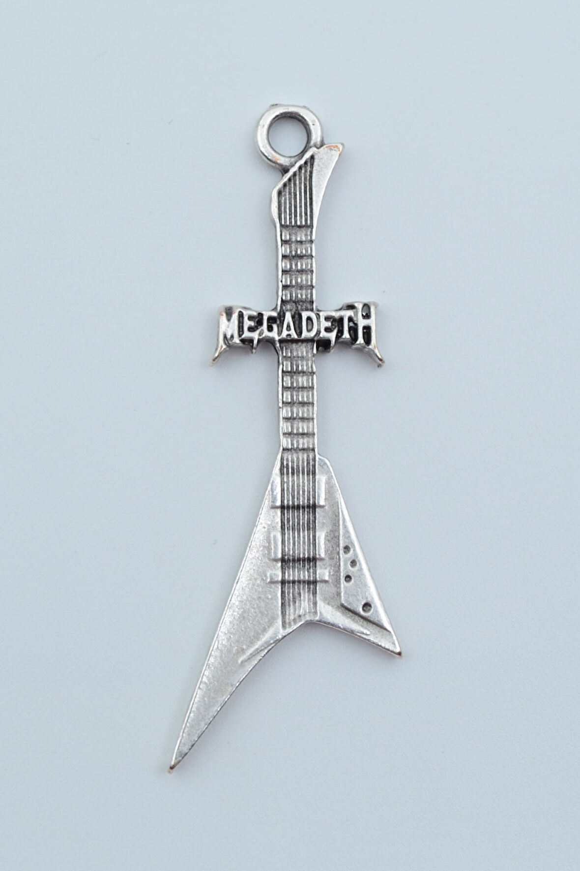 Megadeth Elektro Gitar Gümüş Kaplama Kolye Ucu