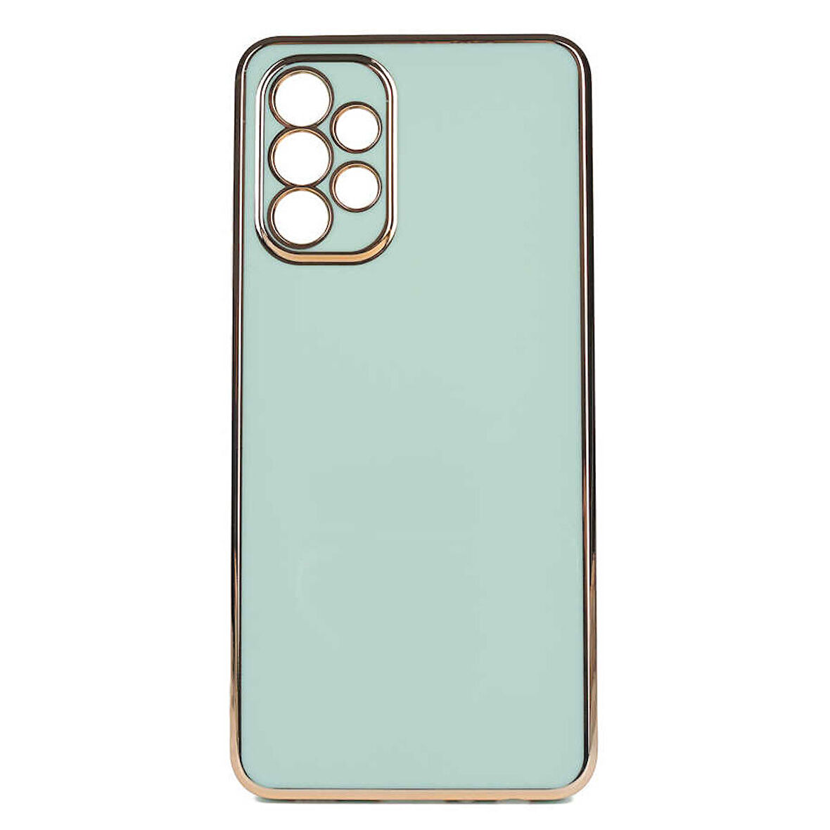 Gpack Samsung Galaxy A53 Kılıf Bark Parlak Silikon Renkli Kenarları Rose