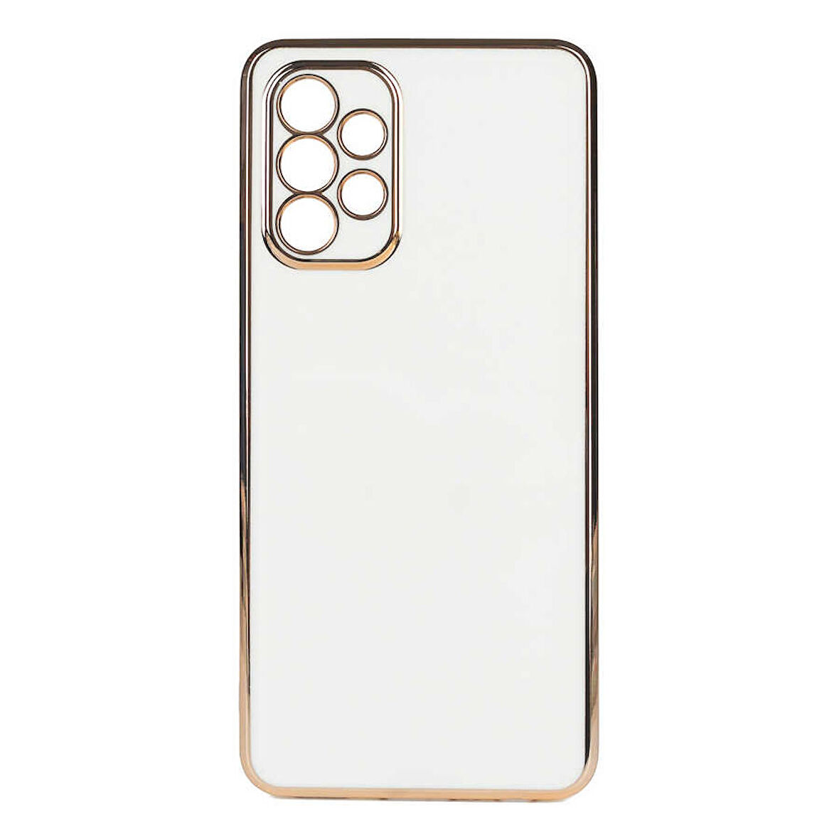 Gpack Samsung Galaxy A53 Kılıf Bark Parlak Silikon Renkli Kenarları Rose