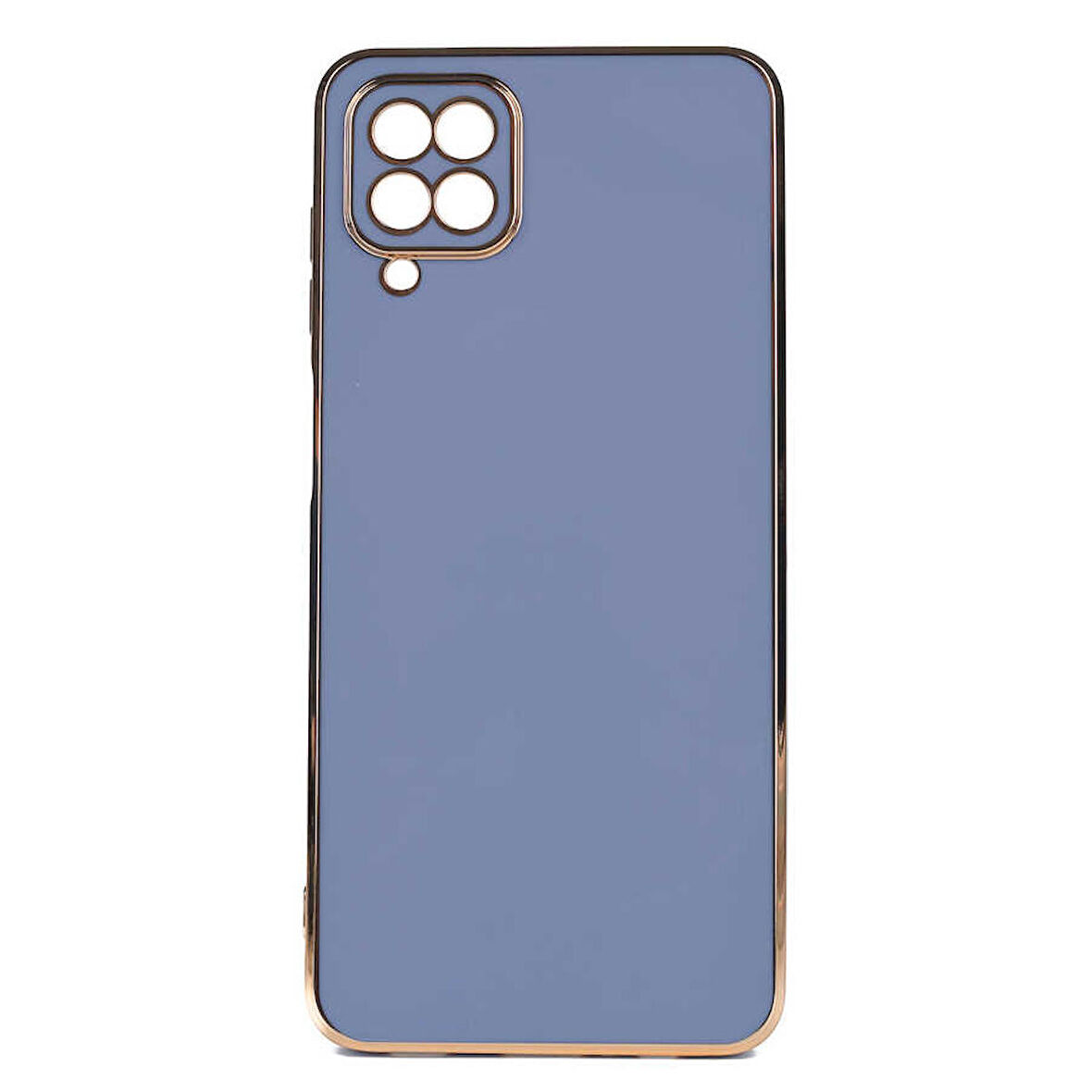 Gpack Samsung Galaxy M12 Kılıf Bark Parlak Silikon Renkli Kenarları Rose