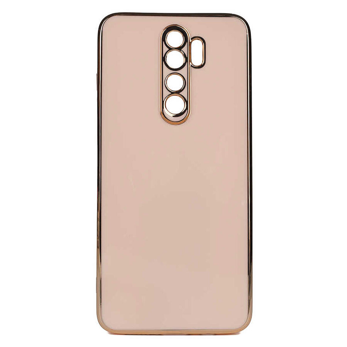 Gpack Xiaomi Redmi Note 8 Pro Kılıf Bark Parlak Silikon Renkli Kenarları Rose