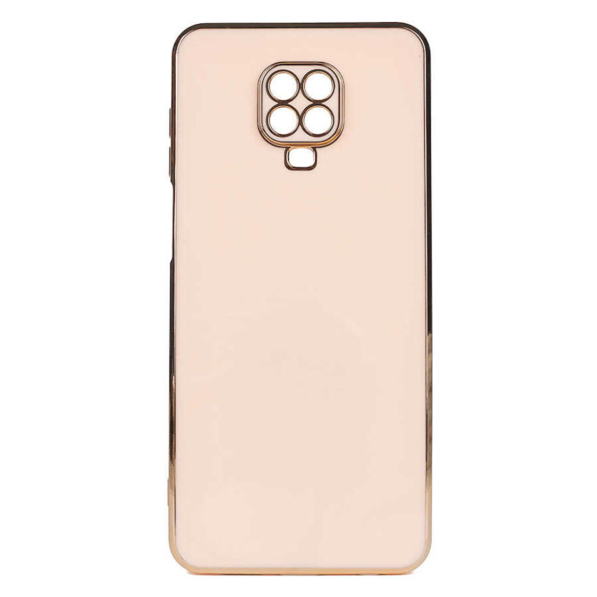 Gpack Xiaomi Redmi Note 9S Kılıf Bark Parlak Silikon Renkli Kenarları Rose