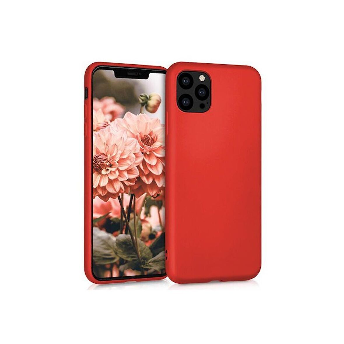 Smcase iPhone 13 Pro Max Kılıf Lüks Mat Silikon  Nano Ekran Koruyucu  Kamera Koruyucu