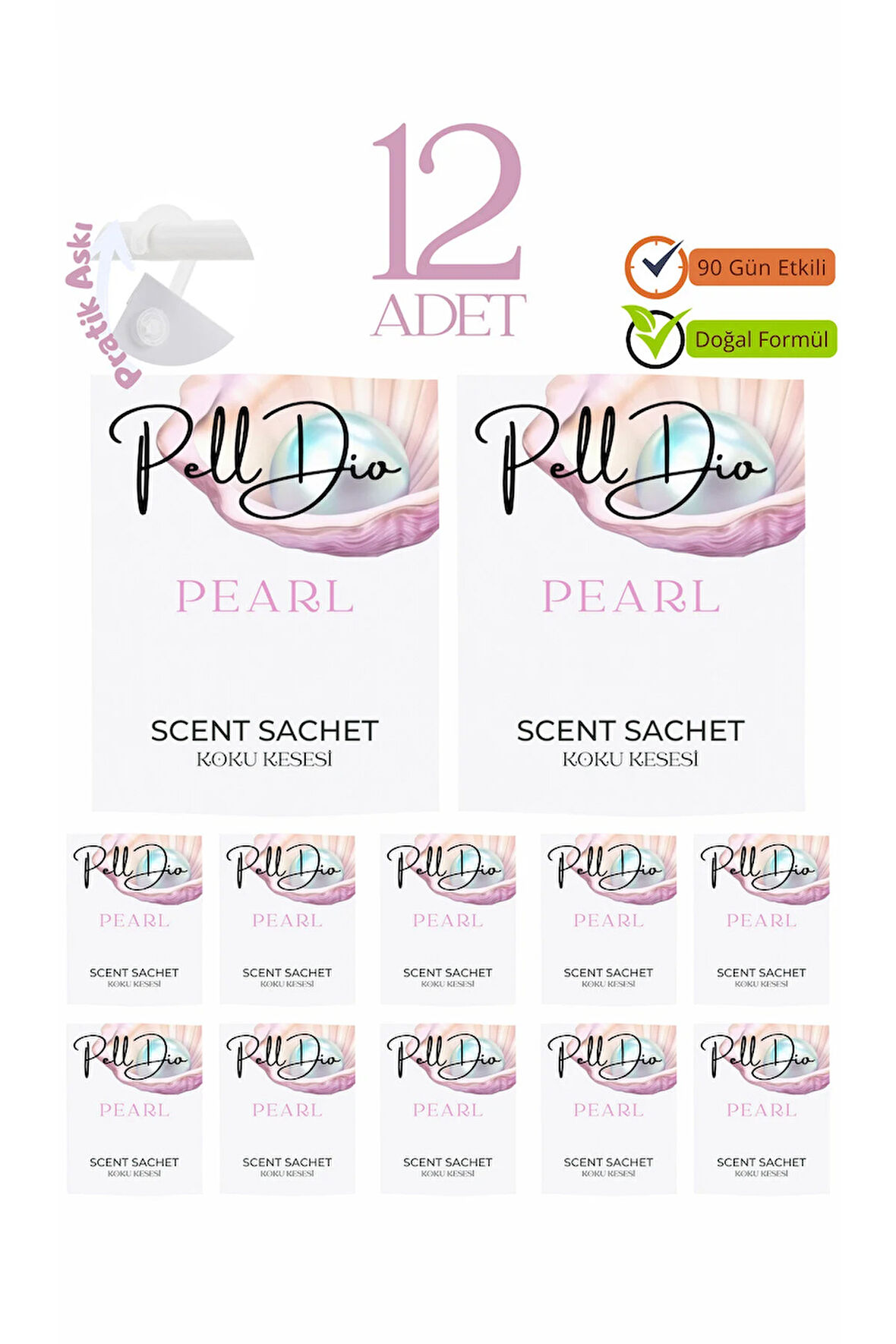 12'li İnci Ayakkabılık Dolap Ve Çekmece Parfümlü Kese Kokusu Oda Koku Kesesi