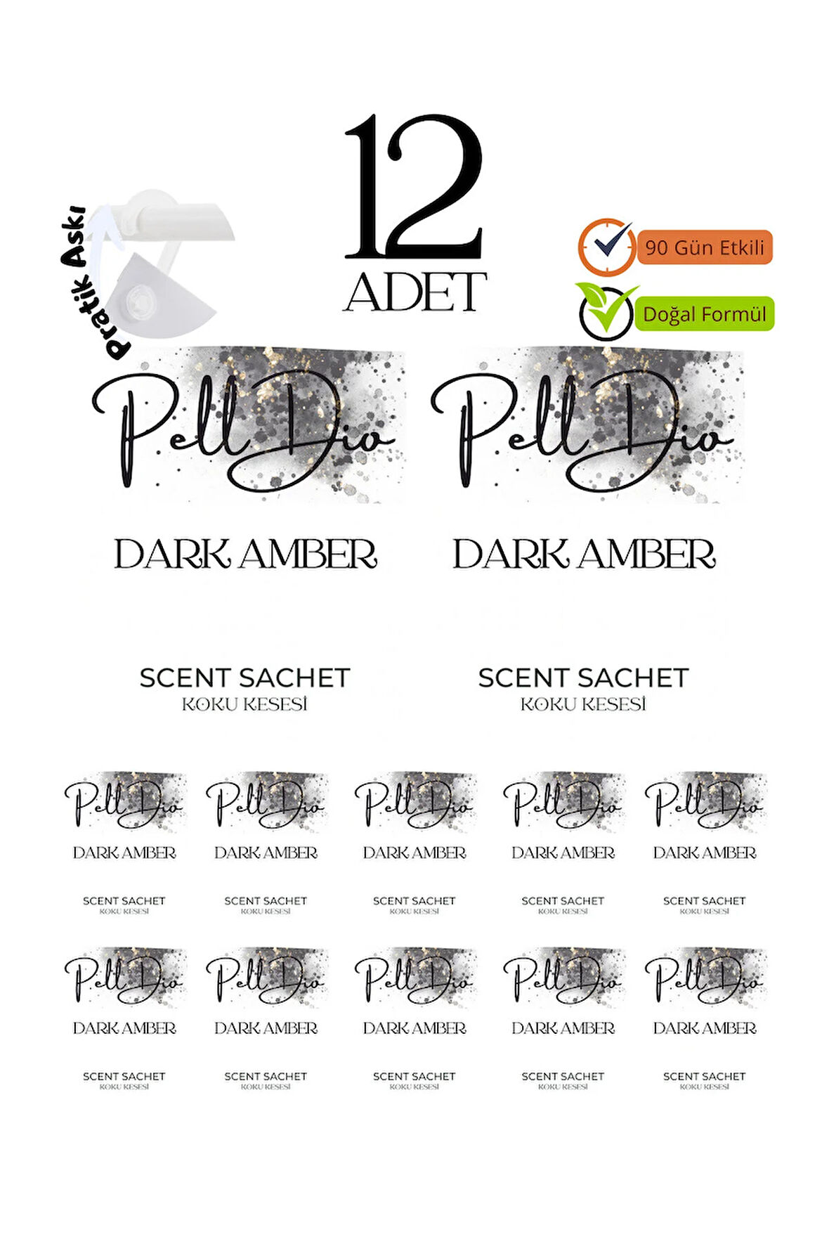 12'li Amber Ayakkabılık Dolap Ve Çekmece Parfümlü Kese Kokusu Oda Koku Kesesi