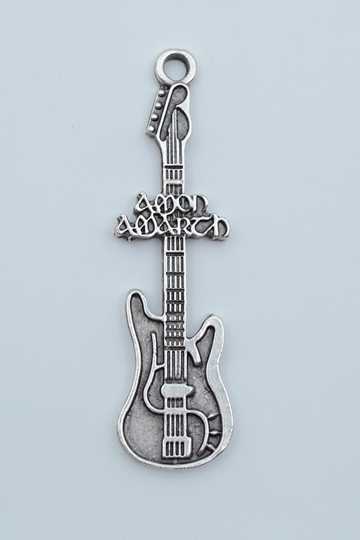 Amon Amarth Elektro Gitar Gümüş Kaplama Kolye Ucu