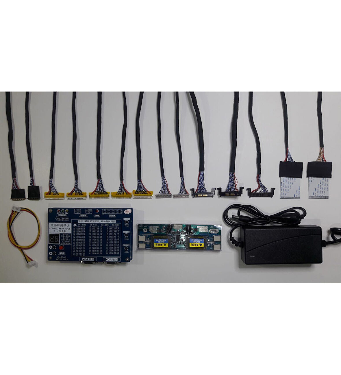Notebook ve Diğer Cihazlar + iPad İçin 55 Programlı LVDS Lcd Led Ekran (Panel) test Cihazı