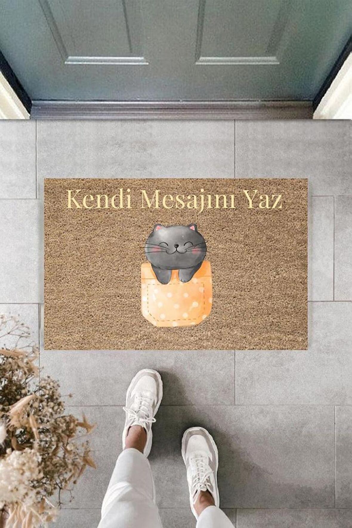 Dijital Baskı Kişiye Özel İç Kapı Dekorasyon Paspas  PS11197