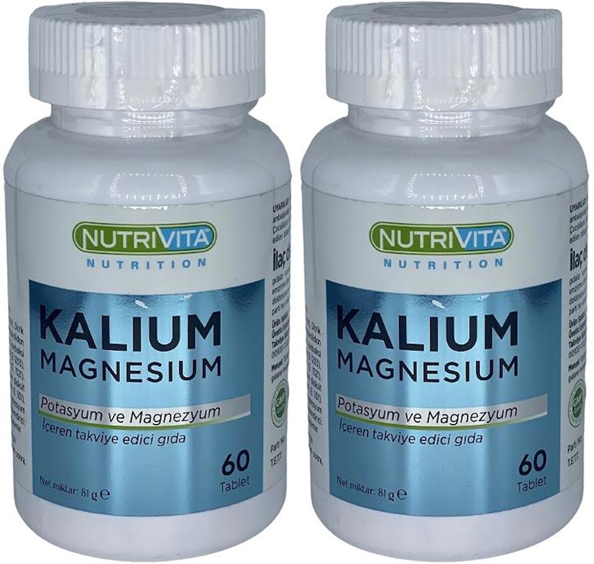 Kalium Magnesium 2x60 Tablet Potasyum Magnezyum Çinko Demir Vitamin B6 B12 Iron