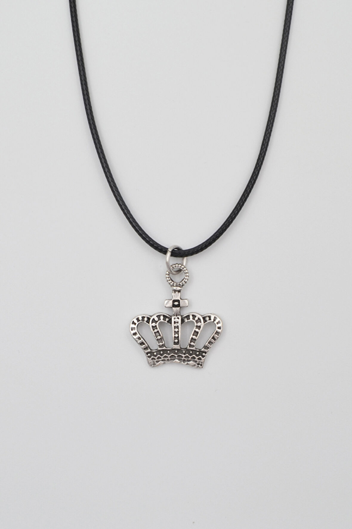 Gotik Taç Kolye Kadın Erkek Kolye Gümüş Kaplama