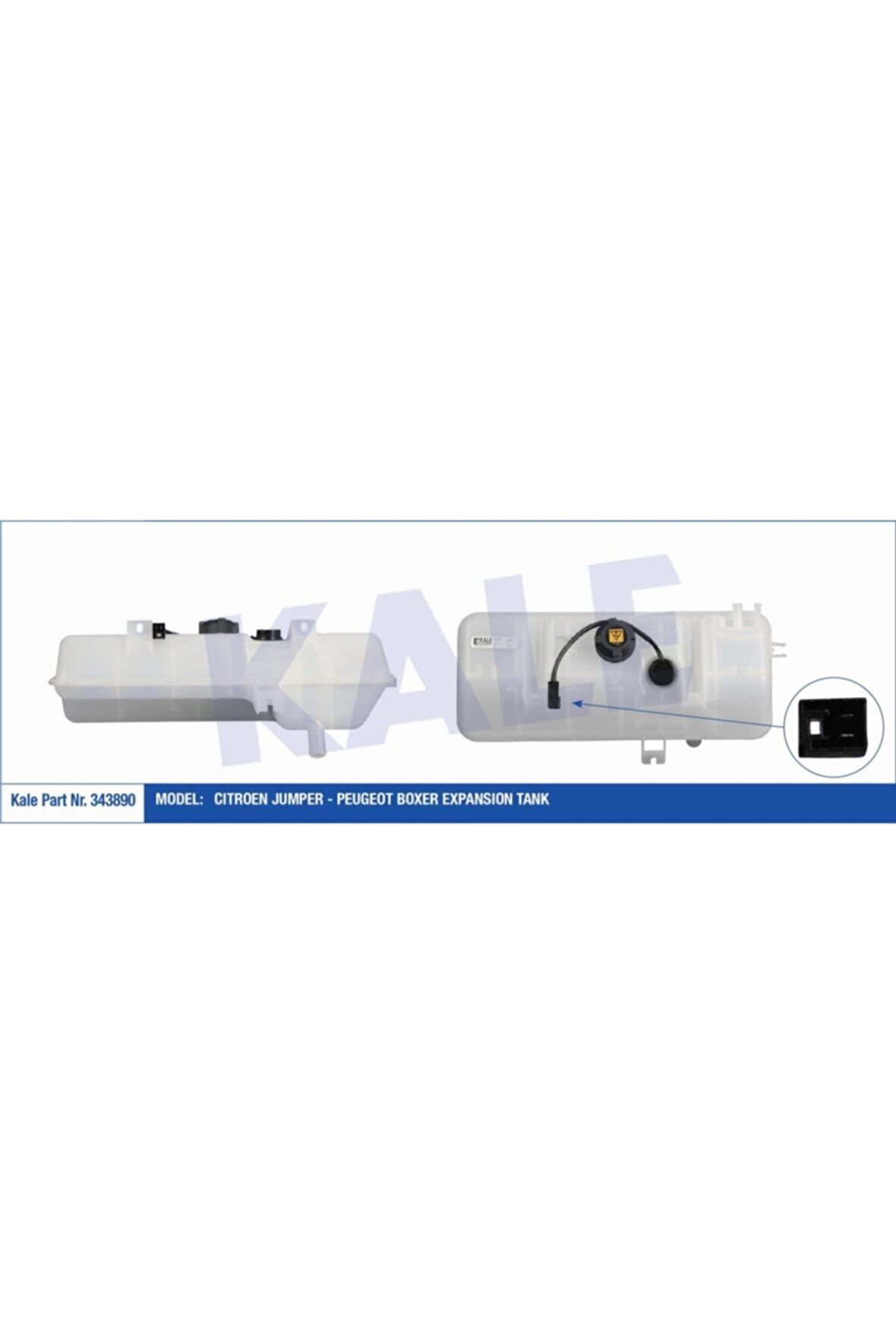 Radyator Yedek Su Deposu Ducato - Boxer - Jumper (97-03) Kapakli-Musurlu-323J6, 1323J7, 1348734080,