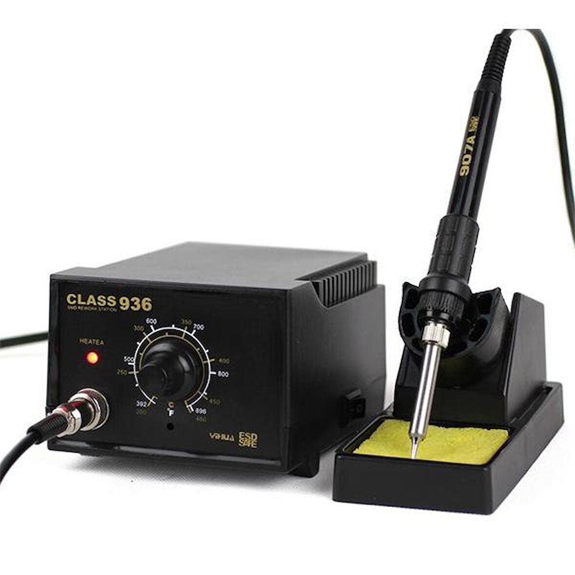 936A-60W Analog Isı Ayarlı Lehim Makinesi, 60W Isı Ayarlı Kalem Havya Class 936A