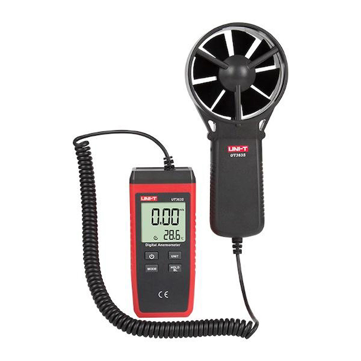 UT363S Dijital Rüzgar Hızı Ölçer Mini Anemometre; UB