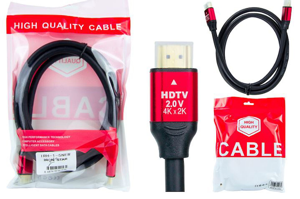 IRH-1-5 NEW Ironstar A Kalite 1,5 MT HDMI Kablo ;Class