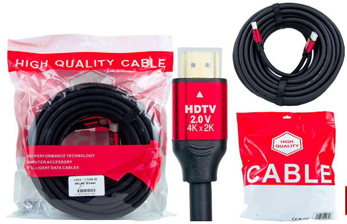 IRH-15 NEW Ironstar 1. Kalite 15 MT HDMI Kablo ;Class