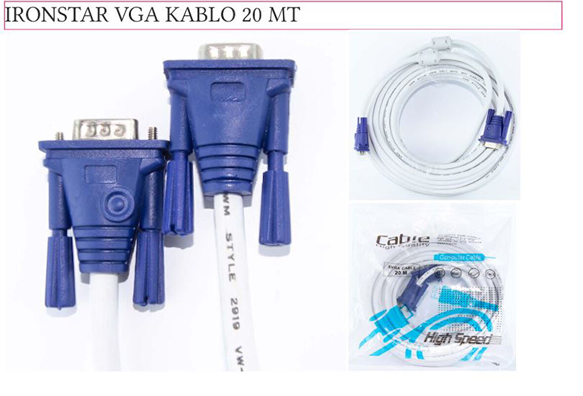 IRN 2020 Ironstar VGA Kablo 20 MT;Class