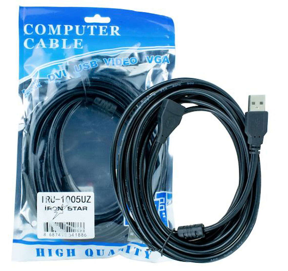 IRU 1005UZ 2.0 USB UZATMA KABLOSU 5MT ;Class