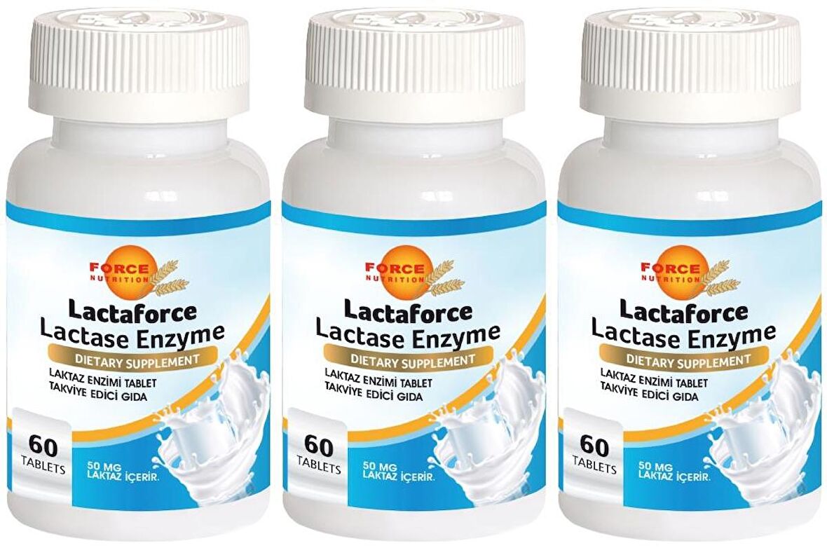 Laktaz Enzimi Lactaforce 3x60 Tablet Lactase Enzyme