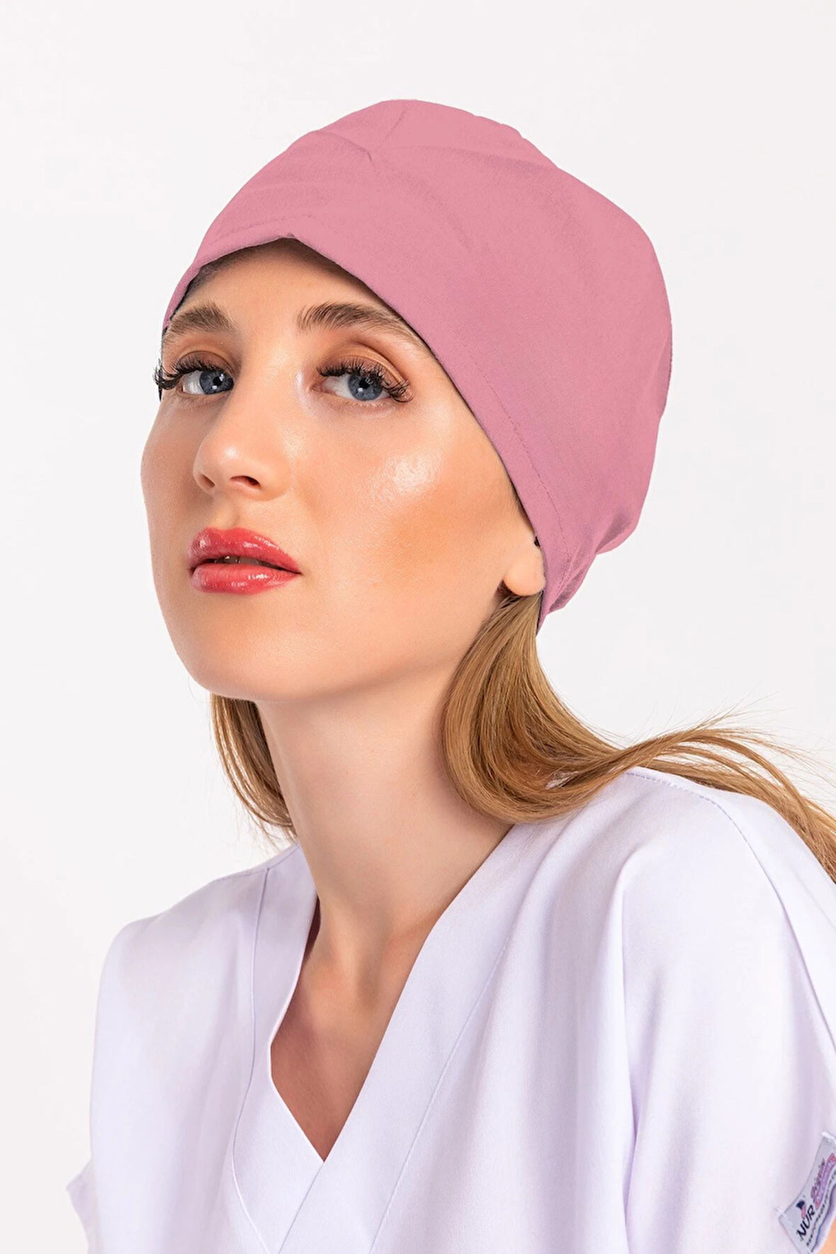 Unisex Düz Koyu Pudra Renk Cerrahi Boneler Doktor Ameliyat Saç Bonesi