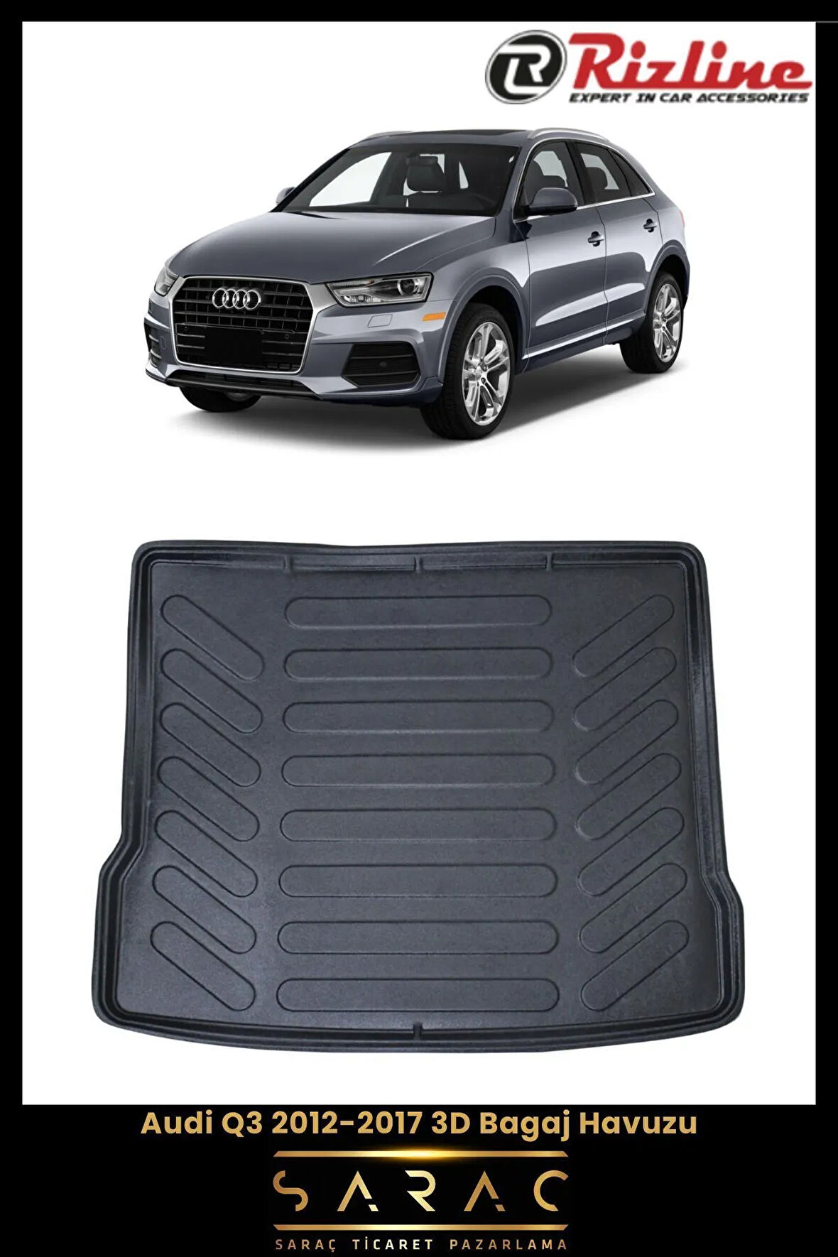 Rizline Audi Q3 2018 Model(Eski Kasa) 3D Bagaj Havuzu