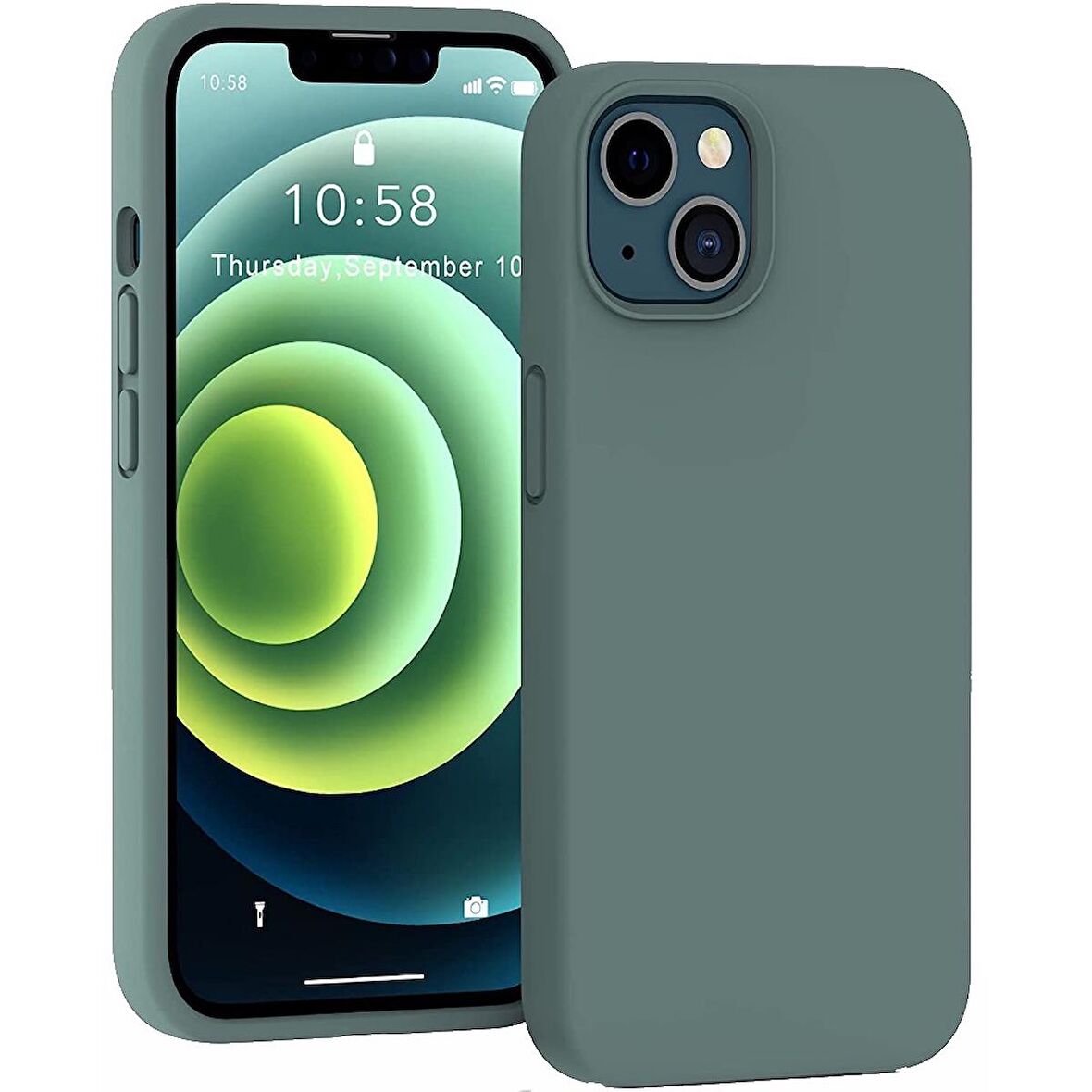 Smcase iPhone 13 Mini Kılıf Liquid Lansman Mara Silikon