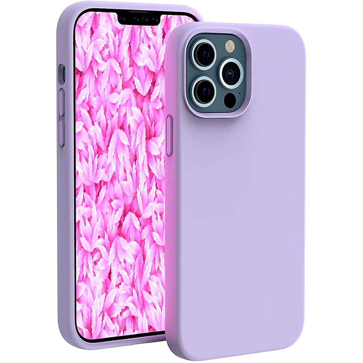 Smcase iPhone 13 Pro Max Kılıf Liquid Lansman Mara Silikon