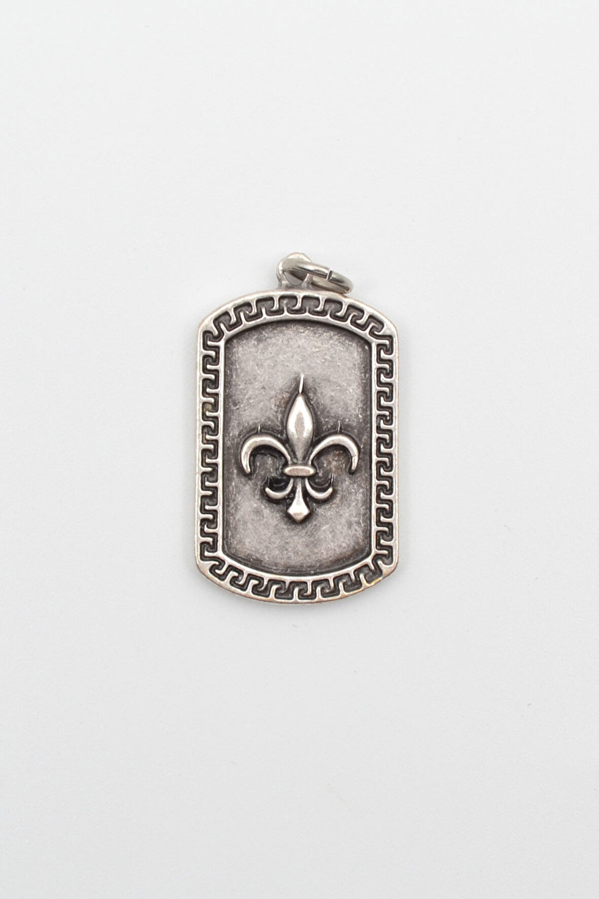 Fleur-de-lis - Zambak Künye Gümüş Kaplama Kolye Ucu
