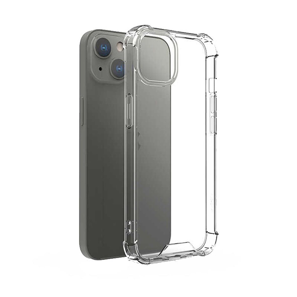 Smcase iPhone 13 Mini Kılıf Darbe Korumalı Kapak Silikon  Nano Ekran Koruyucu