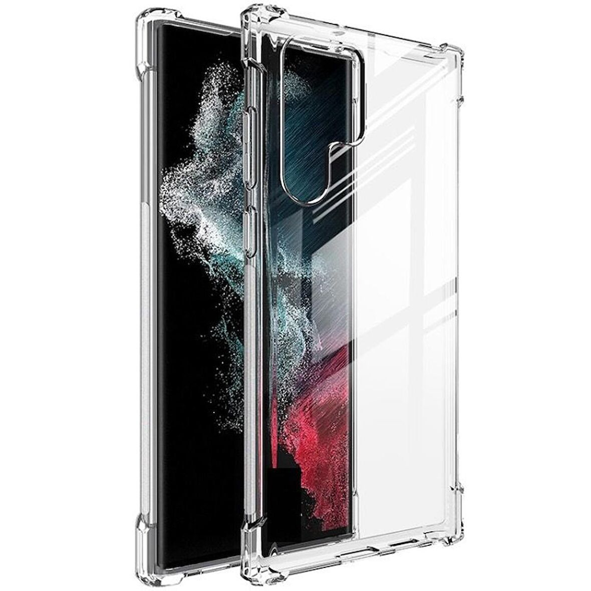 Gpack Samsung Galaxy S22 Ultra Kılıf AntiShock Koruma Sert SilikonFull Nano Ekran