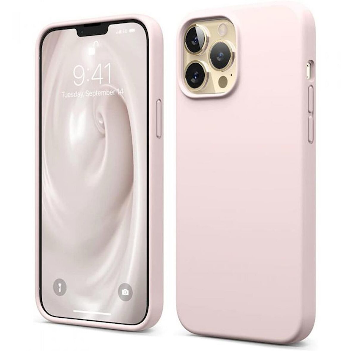 Smcase iPhone 13 Pro Kılıf Liquid Lansman Wiriless Destekli Silikon  Wiriless Şarj Aleti