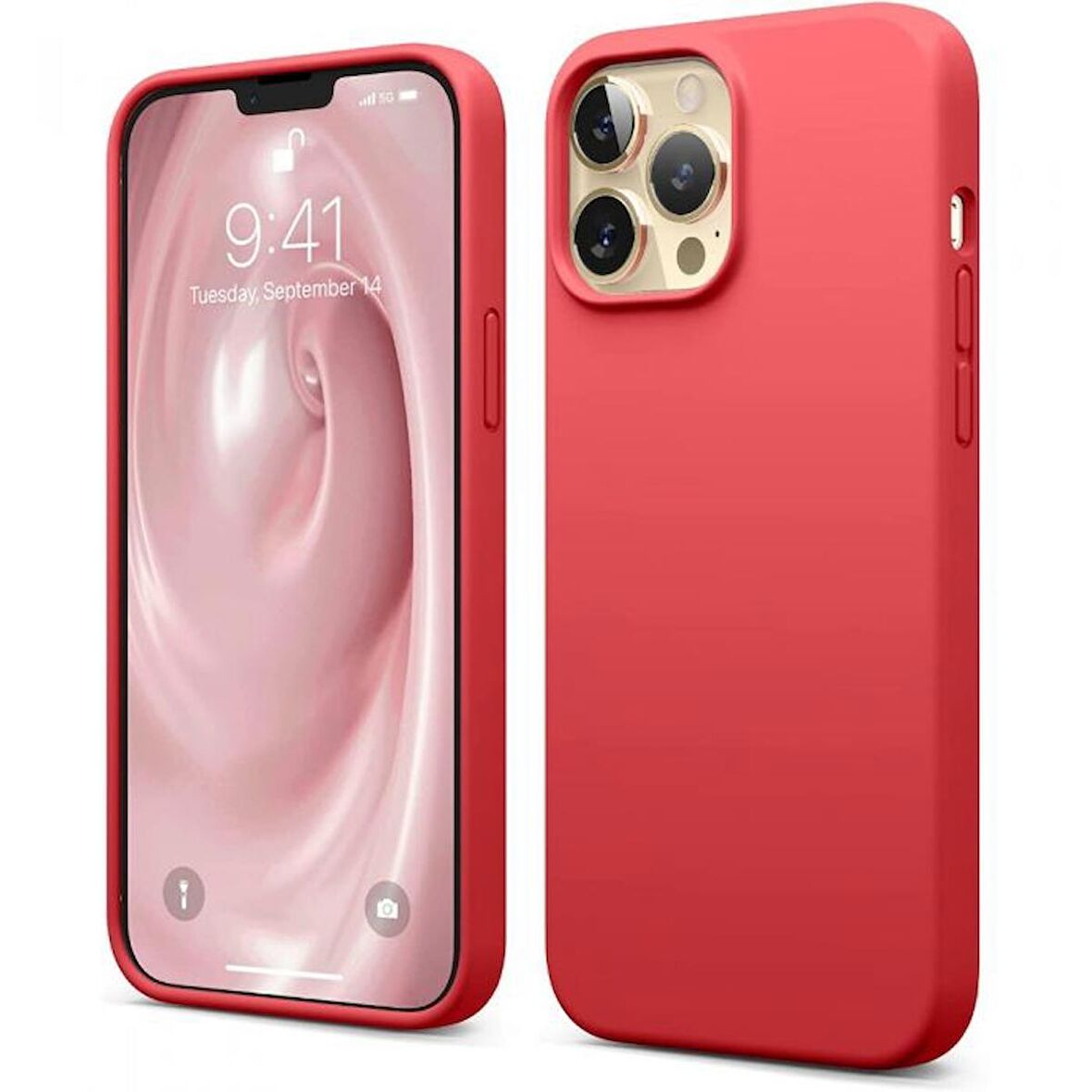 Smcase iPhone 13 Pro Max Kılıf Liquid Lansman Wiriless Destekli Silikon  Wirirless Şarj Aleti