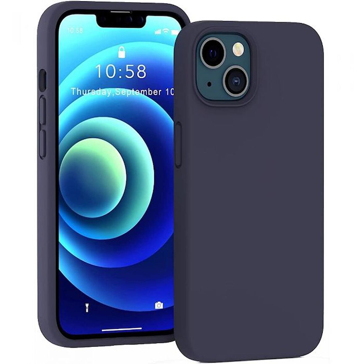 Smcase iPhone 13 Mini Kılıf Liquid Lansman Wiriless Destekli Silikon