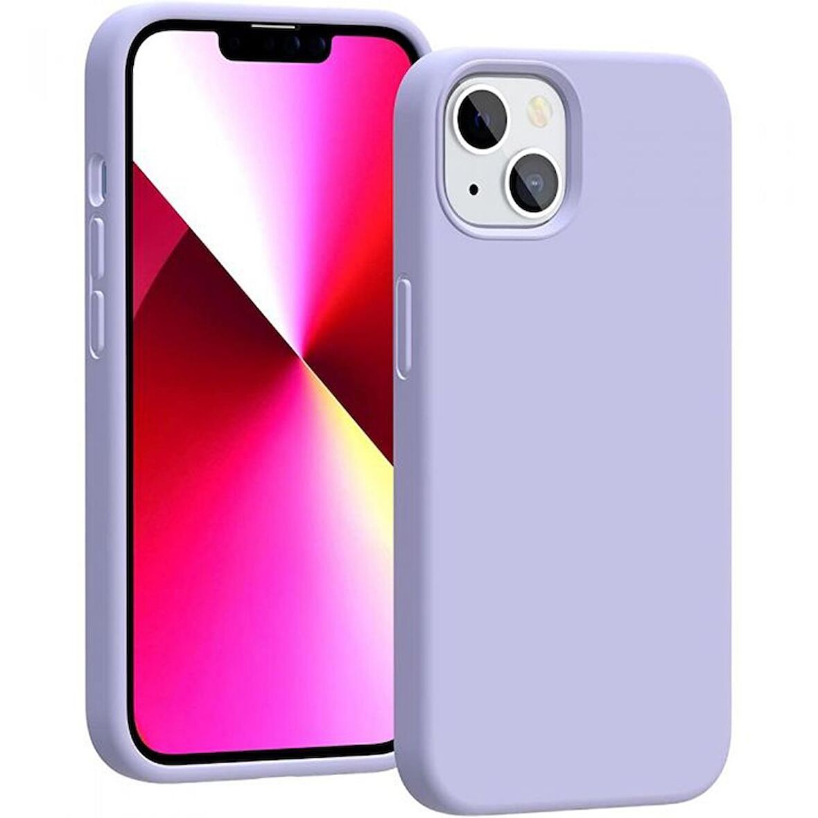 Smcase iPhone 13 Mini Kılıf Liquid Lansman Wiriless Destekli Silikon  Wiriless Şarj Aleti