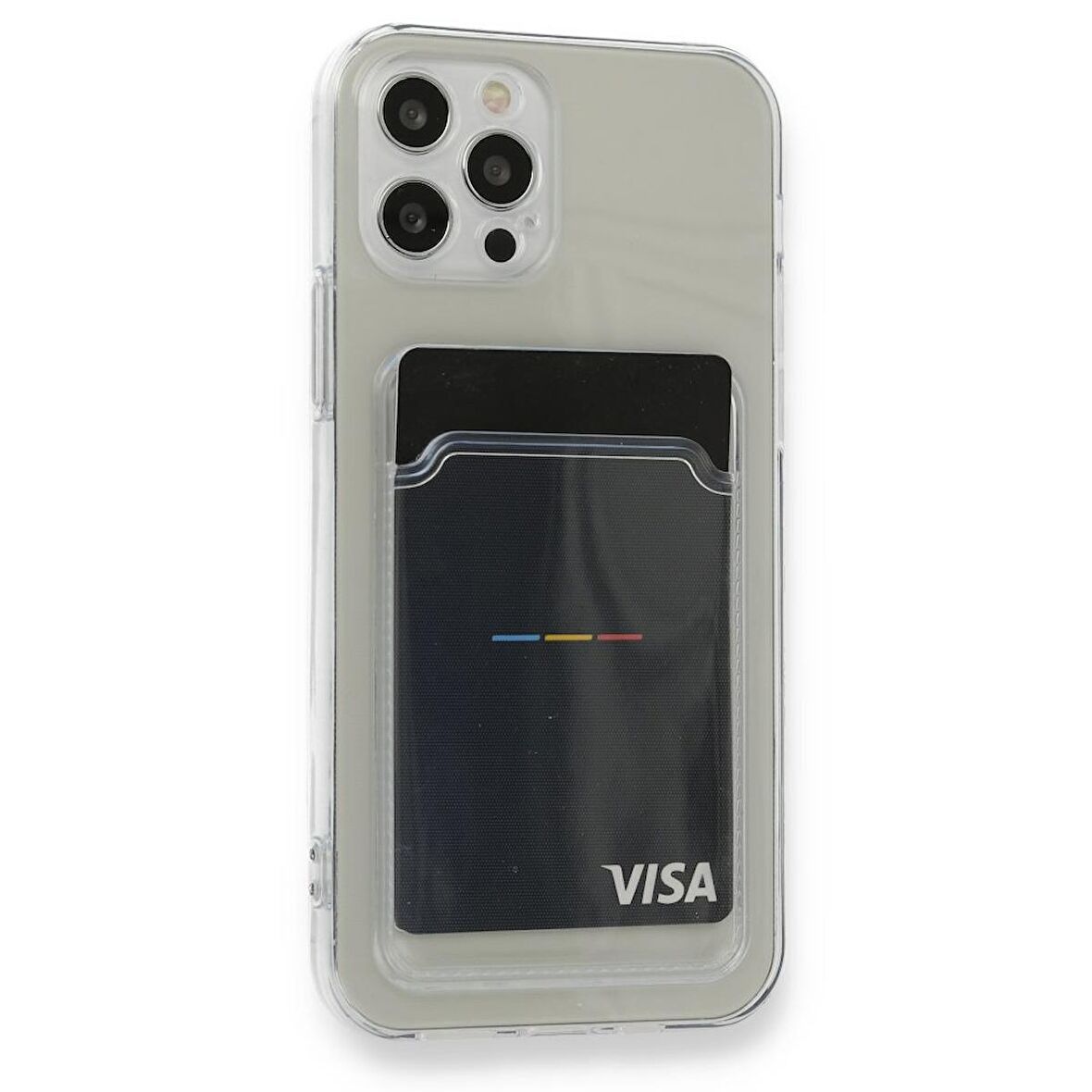 Smcase iPhone 12 Pro Kılıf Kamera Korumalı Kartlıklı Silikon