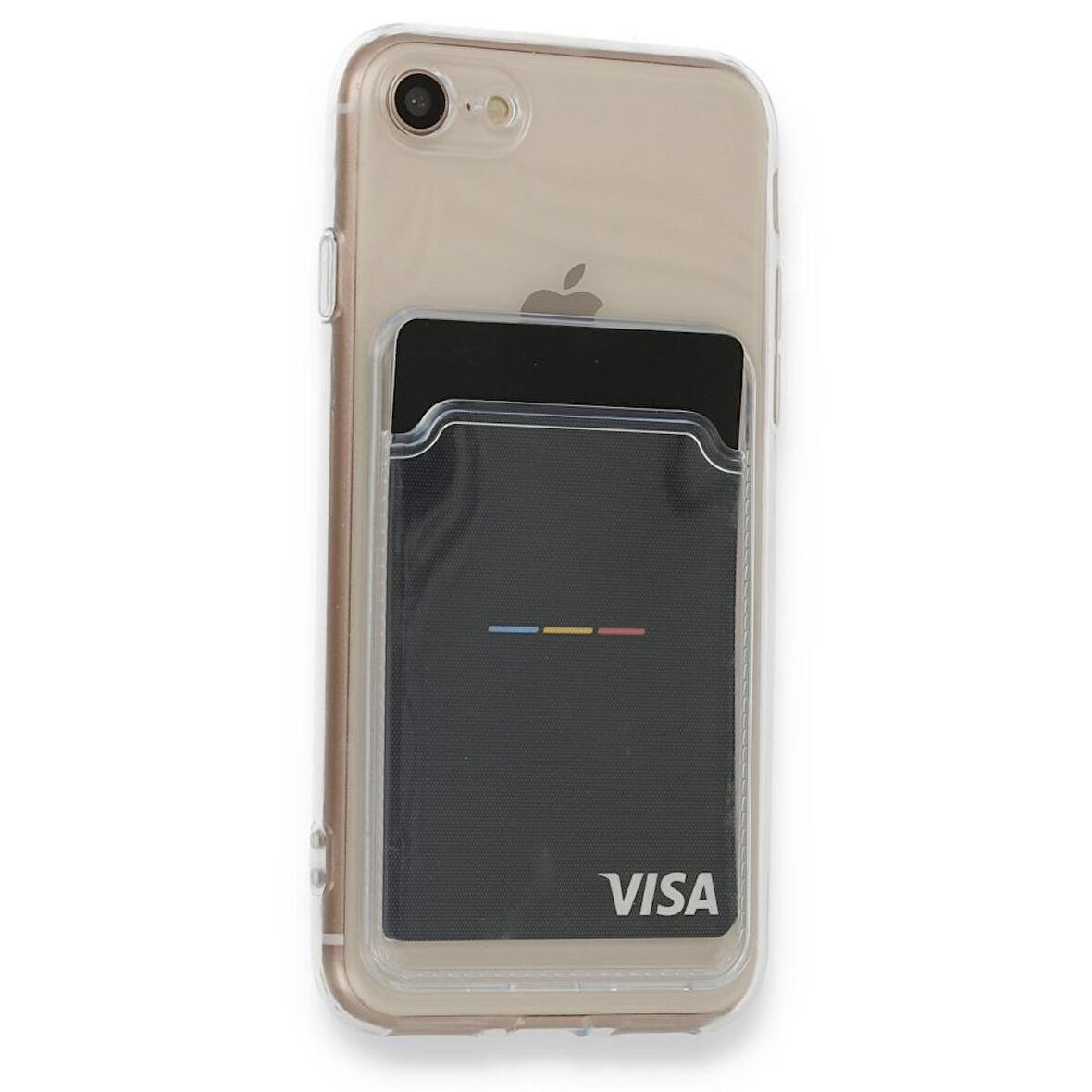 Smcase iPhone 7 Kılıf Kamera Korumalı Kartlıklı Silikon