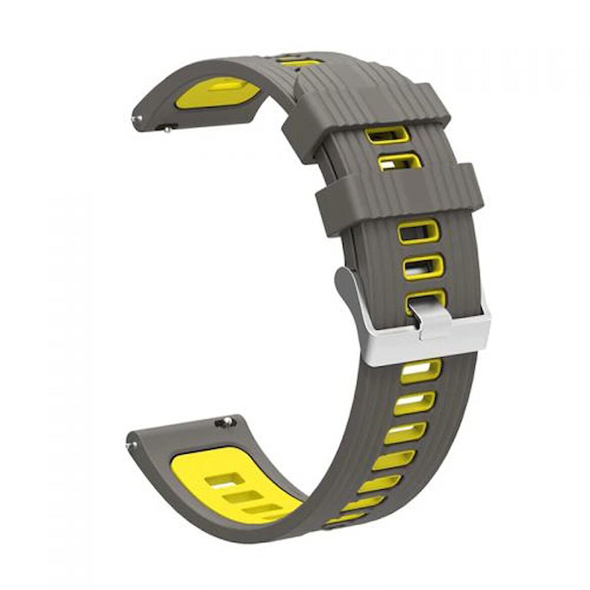 Gpack Amazfit Gtr 47mm Kordon Delikli Çift Renk Şık Tasarım KRD 55 