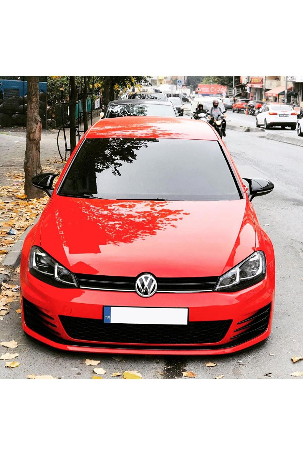 Vw Golf 7 7.5 Batman Yarasa Ayna Kapağı Piano Black Abs Plastik Uyumlu