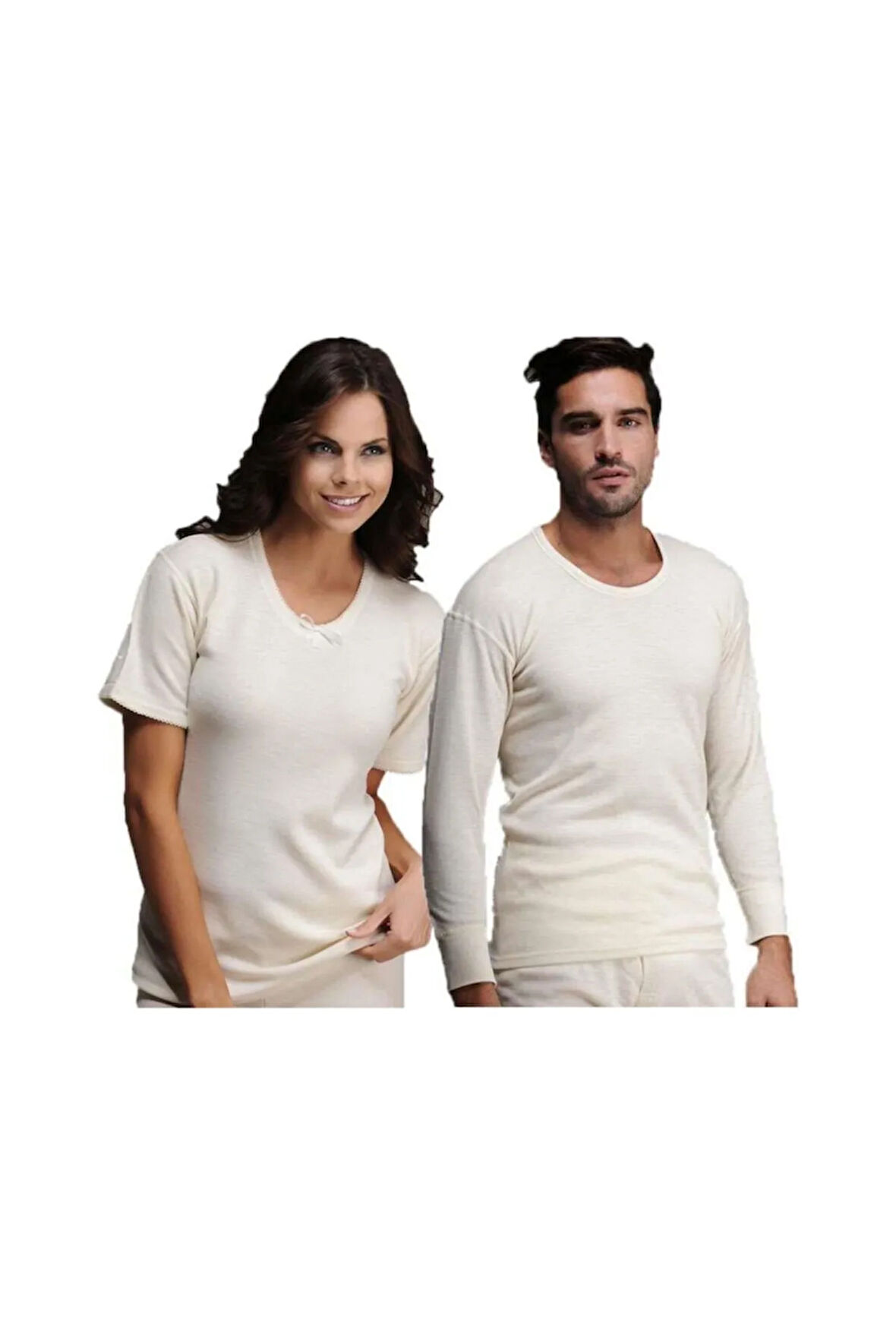 %100 Yün Erkek - Kadın Aile Pakedi, Kadın Yün Içlik Takım, Erkek Alt Üst Yün Takım