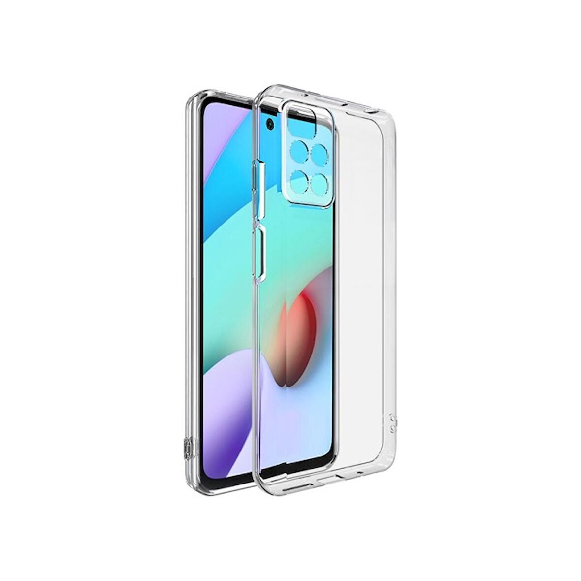 Smcase Xiaomi Redmi 10 Kılıf Kamera Korumalı Tpu Silikon  Nano Ekran Koruyucu