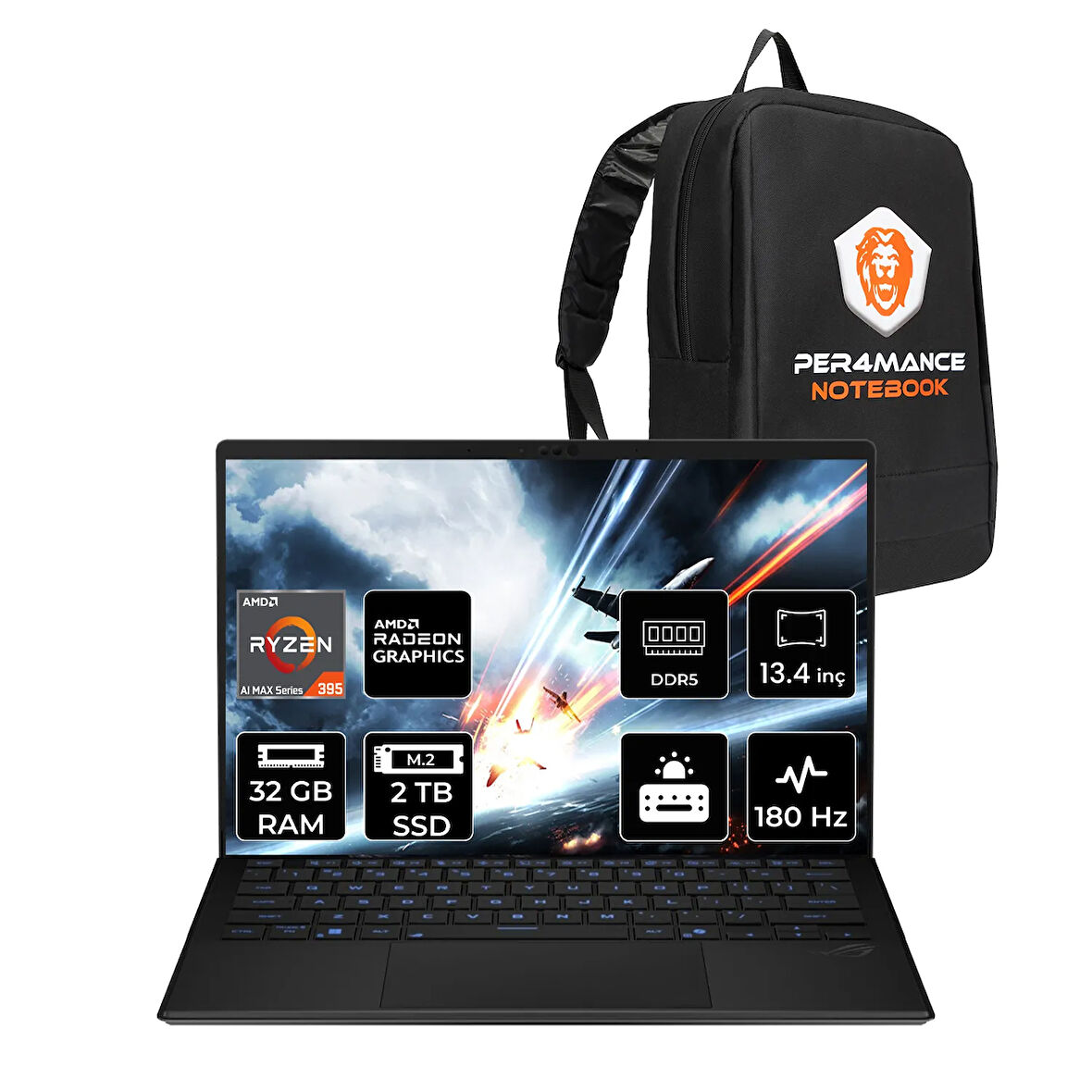 Asus ROG Flow Z13 Ryzen AI MAX+ 395 32GB 2TB SSD Radeon 8060S 180Hz 13.4'' QHD+ FDOS Gaming & PER4