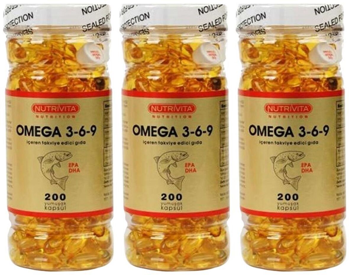 Omega 3-6-9 Balık Yağı 3x200 Kapsül
