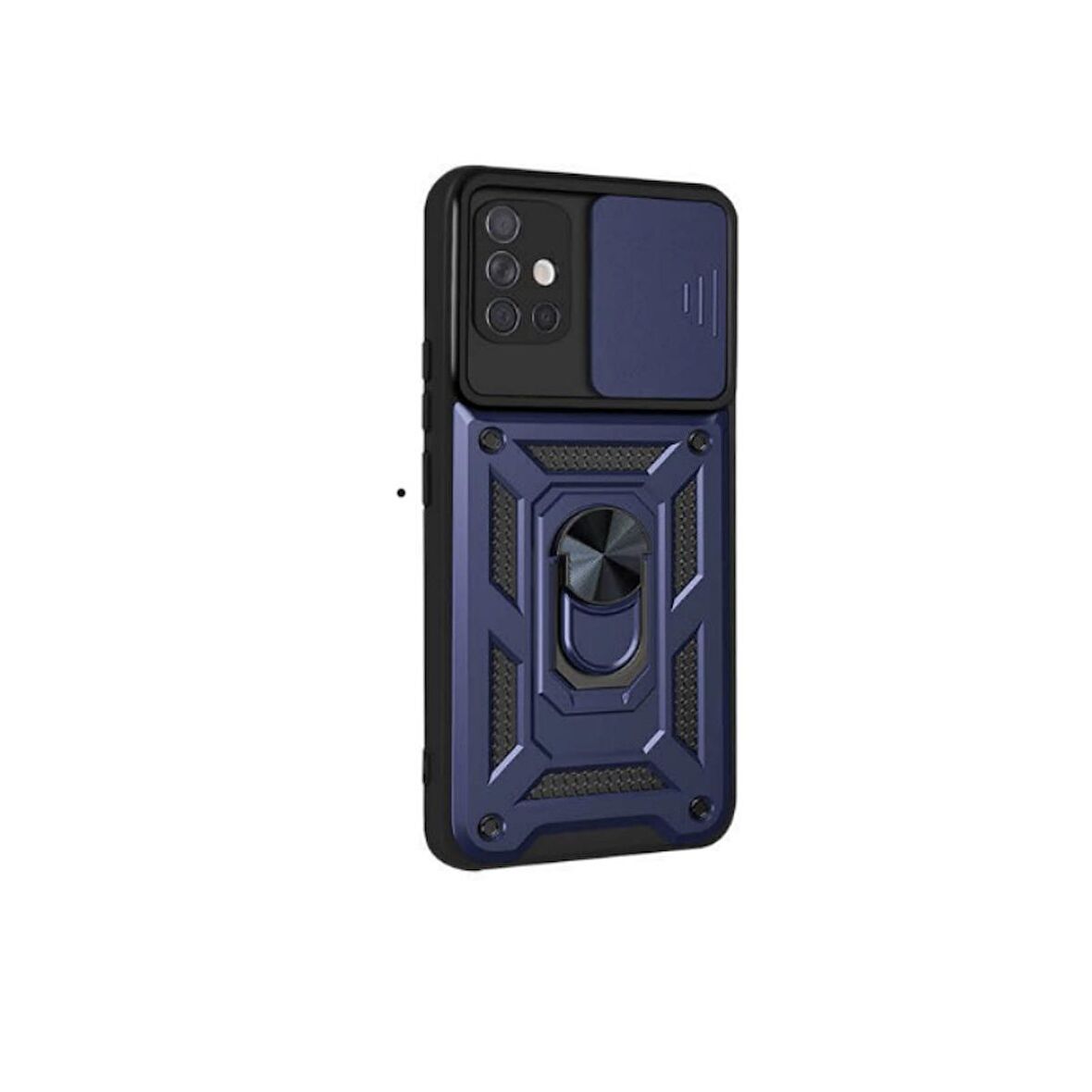 Smcase Samsung Galaxy A51 Kılıf Kamera Korumalı Yüzüklü Tank Pars Silikon
