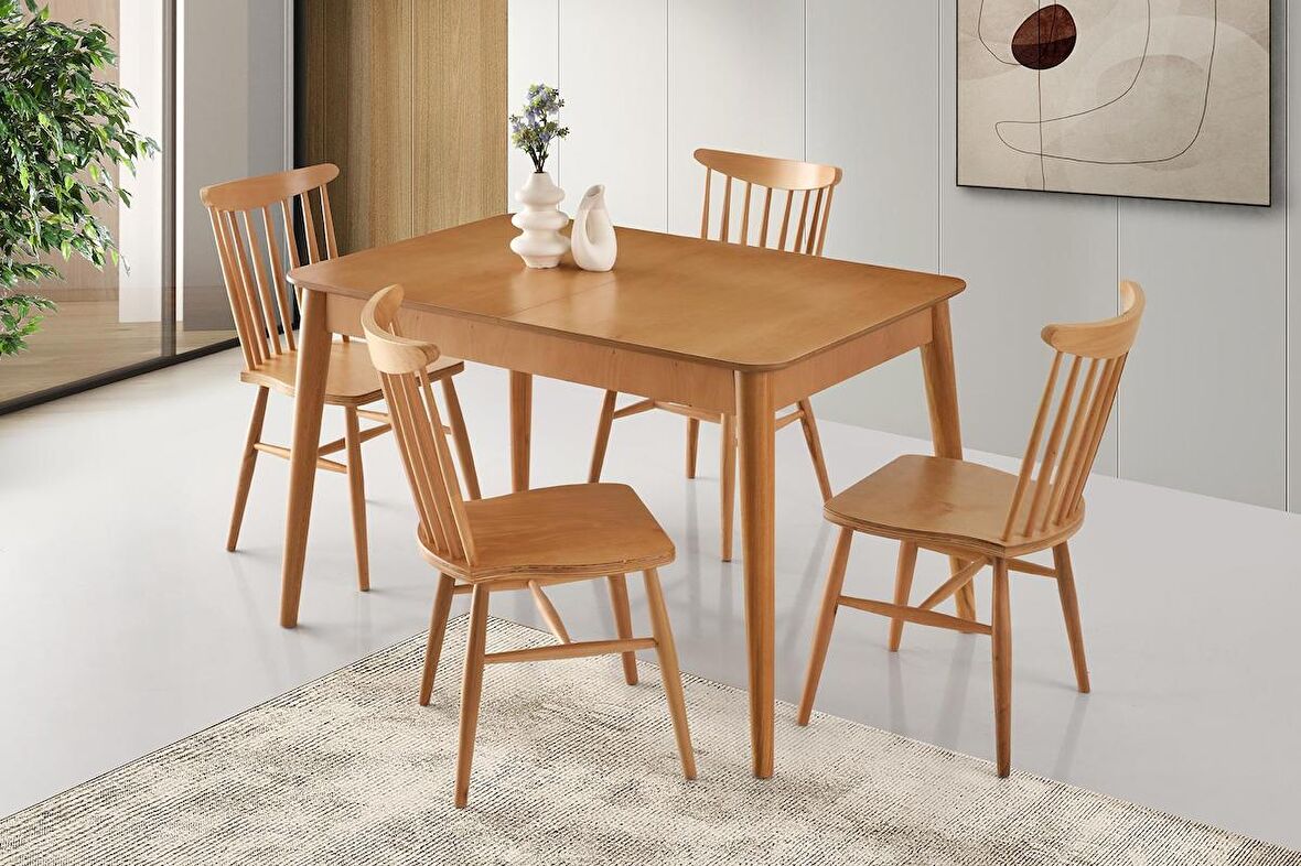 Yakut Kırlangıç Açılır Yemek Masa Sandalye Takımı 80x120