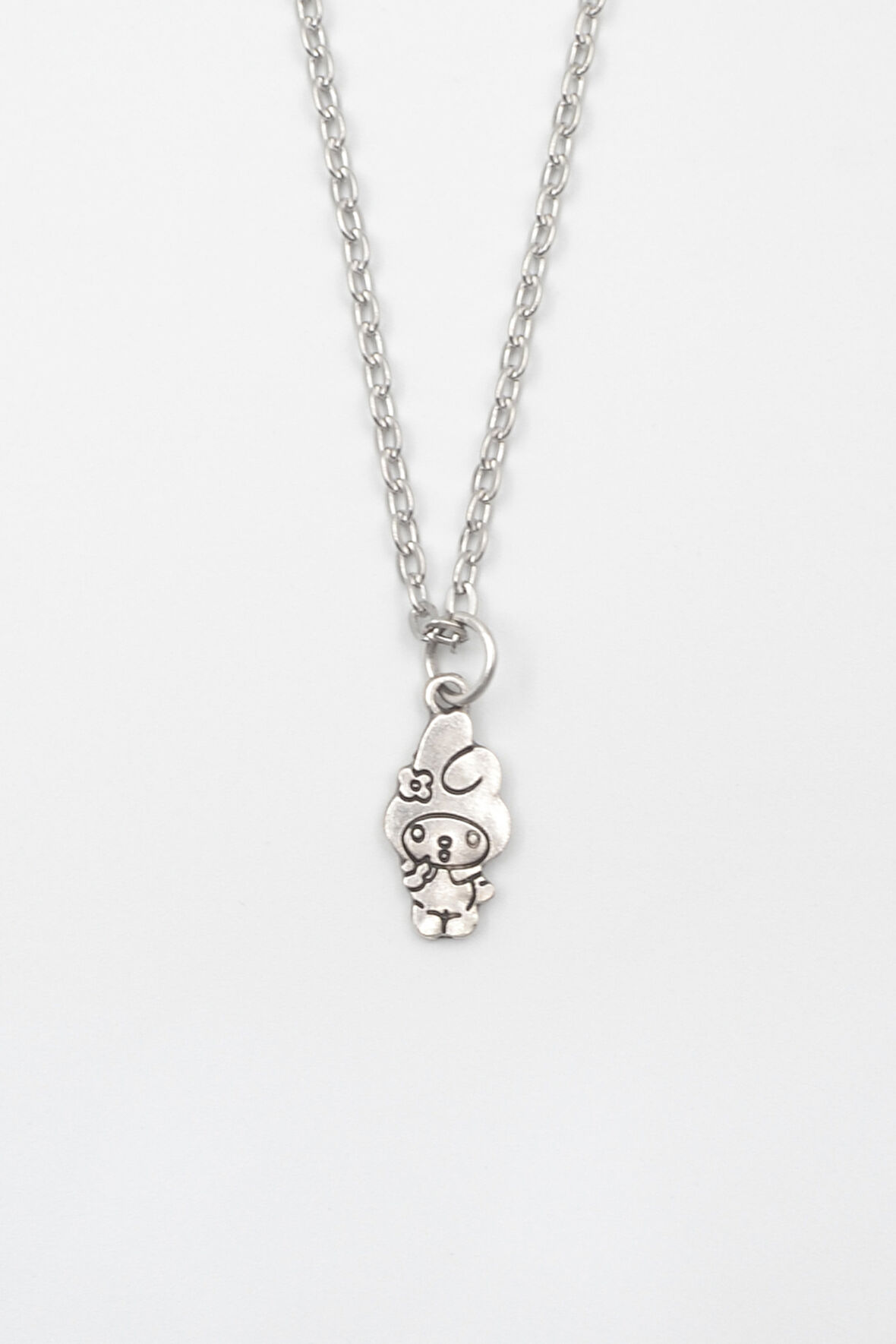 Sanrio My Melody Kolye - Düz Ezme İthal Zincirli Unisex Gümüş Kaplama - 60 cm