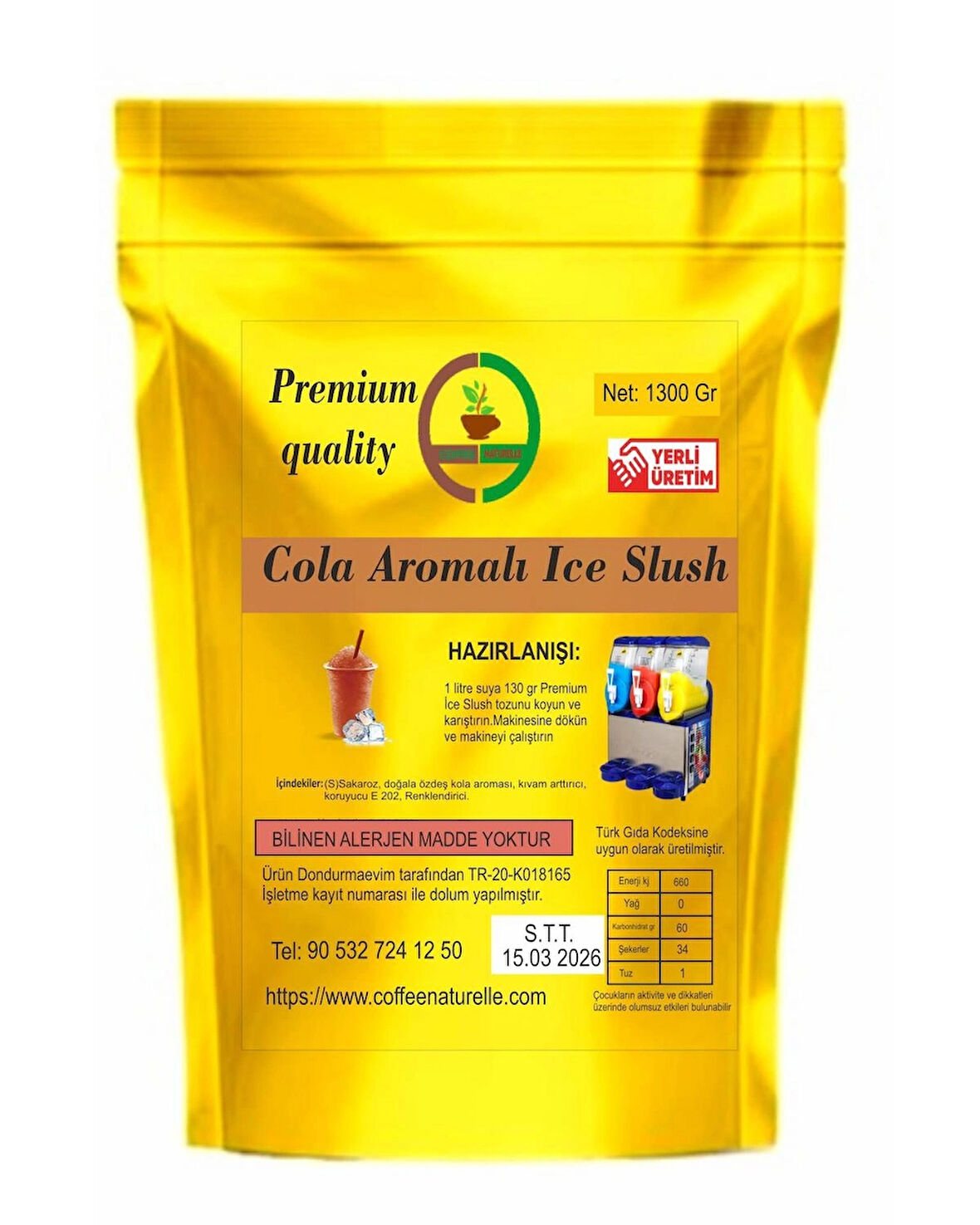 cola aramalı ice sulush buzlaş tozu 1300 gr